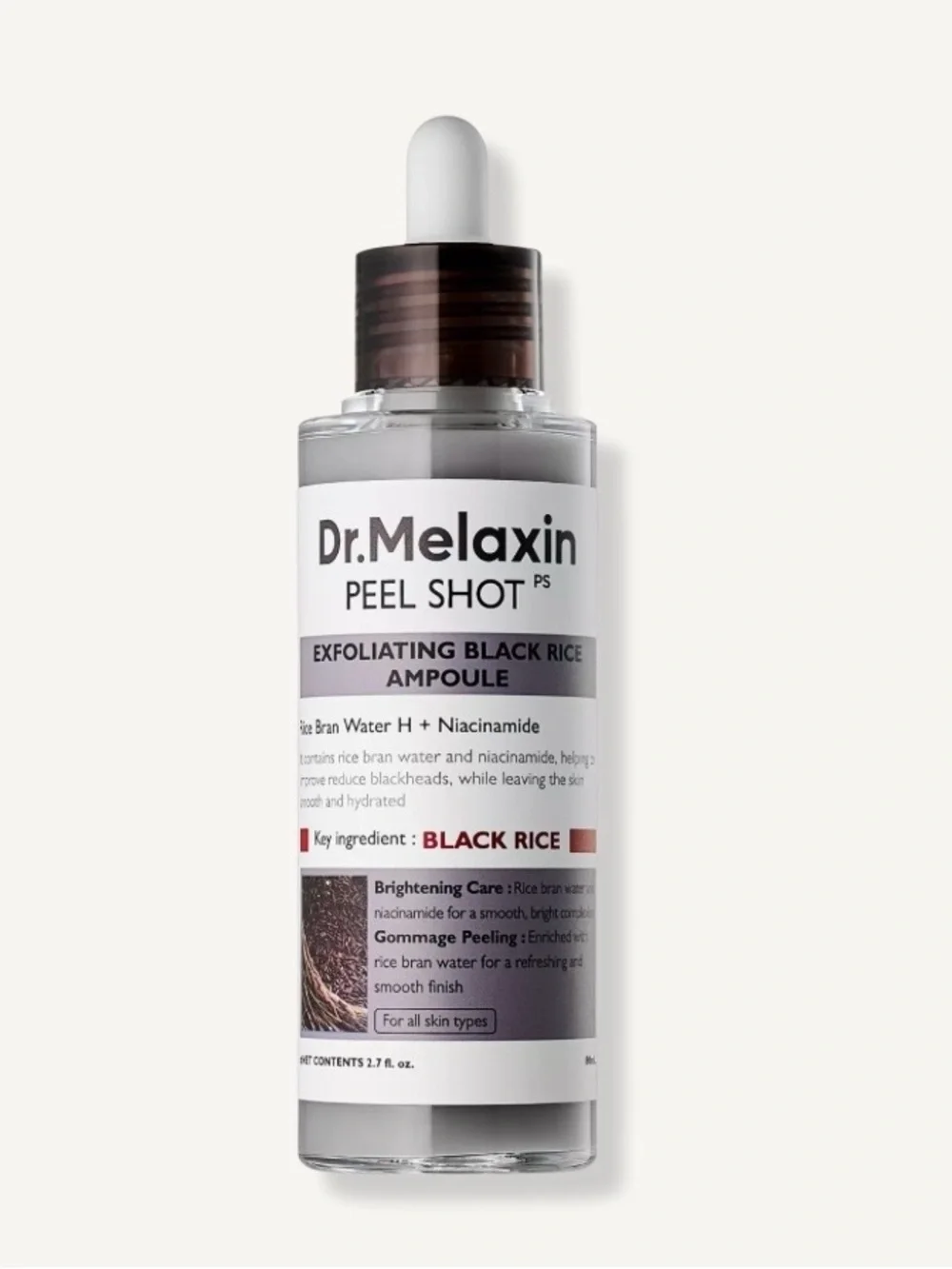 Dr. Melaxin Peel Shot Exfoliating Black Rice Ampoule